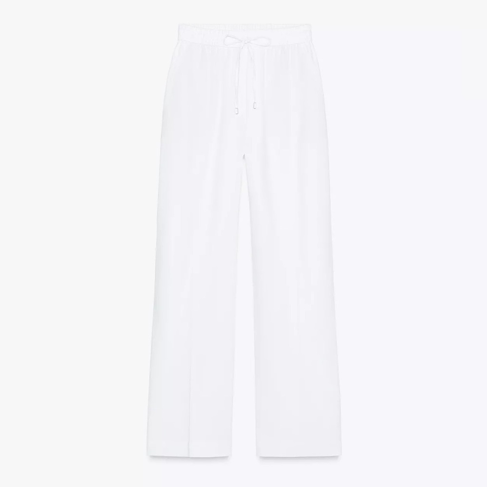 Zara White Linen Pants